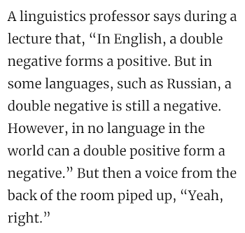 Ein Linguistikprofessor erklärt in Vorlesung: 